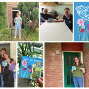 Collage van vrolijke bewoners met Gapph Together bloemzaadjes